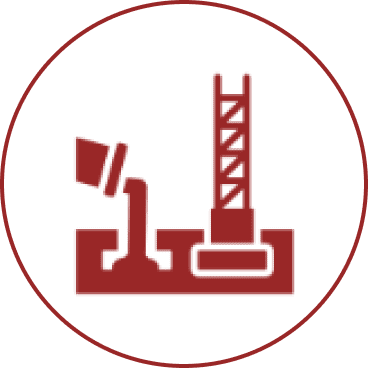 Industrial drilling symbol in dark theme