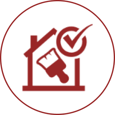 House painting logo with checkmark